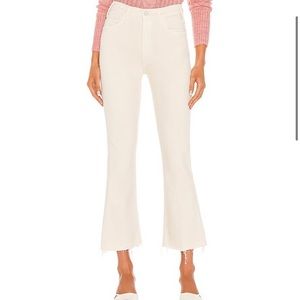 Mother The Hustler Ankle Fray in Ivory